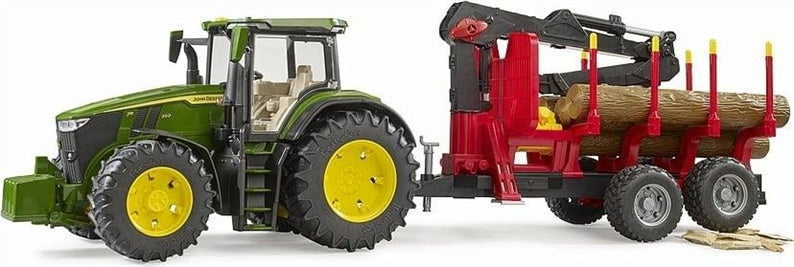 Bruder John Deere 7R 350 With Forest Trailer Set