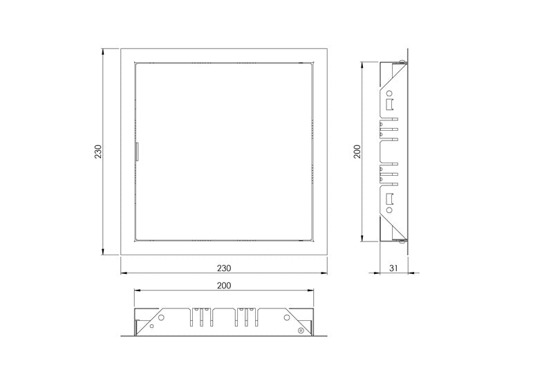 Revizinės durelės EUROPLAST RL2020A, 20 x 20 cm