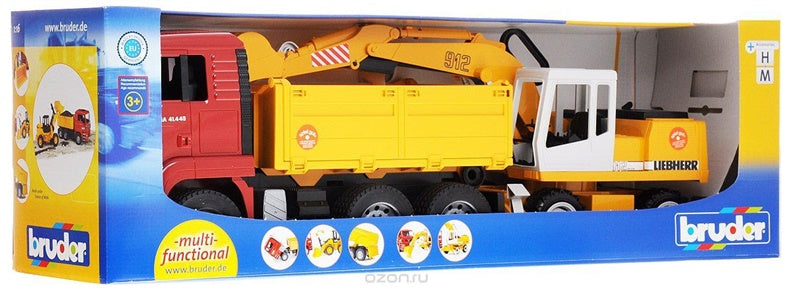 Zestaw zabawek transportowych Bruder 02751, czerwony/żółty