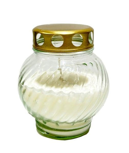 Candle Geralda Pumpkin, 60 h, Clear/White