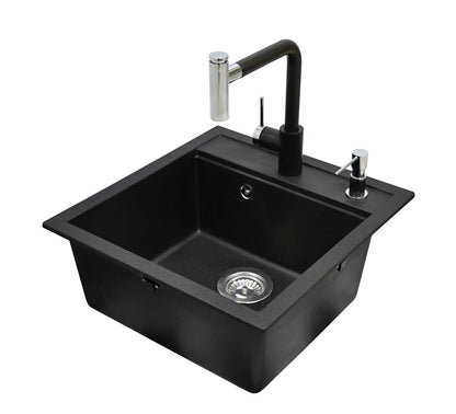 Sink Tesa with mixer SQT100-601W-7783 black