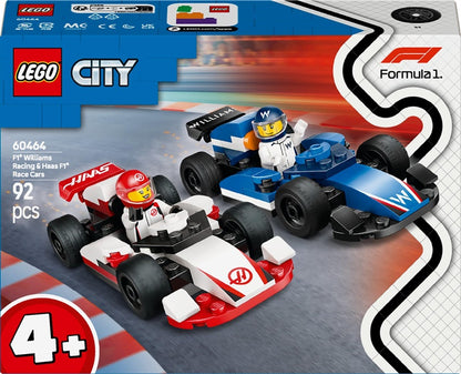 LEGO® City F1® Williams Racing & Haas F1® Race Cars, 92 pcs.