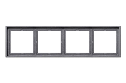 Four-gang frame LIREGUS MODERN, matte black