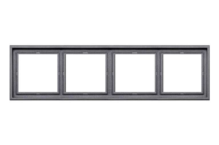 Four-gang frame LIREGUS MODERN, matte black