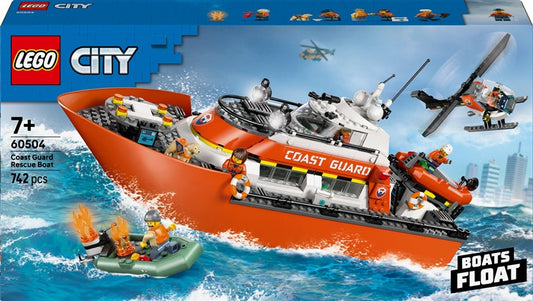 Klocki konstrukcyjne LEGO® City Łódź ratunkowa 60504, 742 szt.