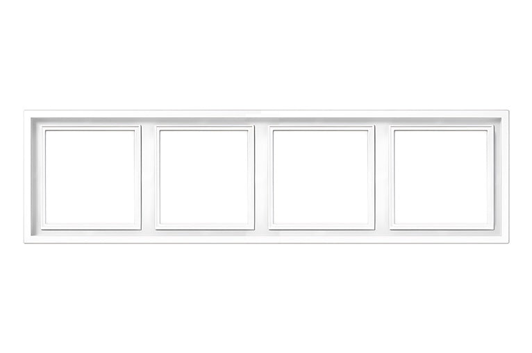 Keturvietis rėmelis LIREGUS MODERN, matinės baltos spalvos