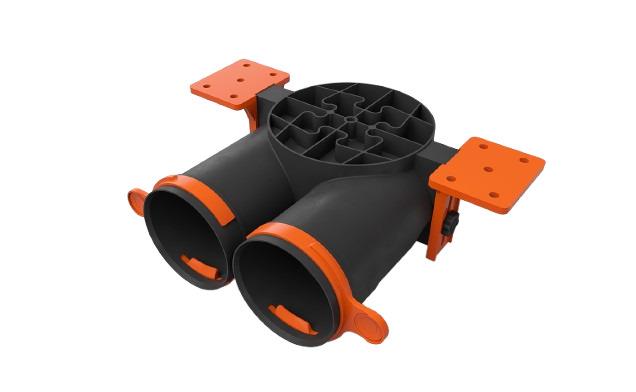 Antistatic diffuser box Ergovent SLIM BOX DN125-2X75