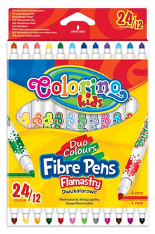 Colorino Felt Tip Pens 32353PTR, double-sided, 12 pcs.
