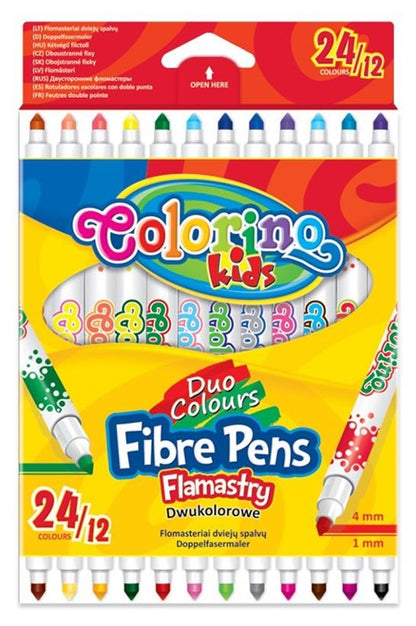 Flomasteriai Colorino 32353PTR, dvipusiai, 12 vnt.