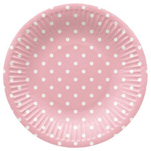 Talerze papierowe PAW Różowe Kropki, Ø 18 cm, 8 szt.