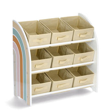 Shelf ZELLER RAINBOW, white / multi-colored, 65×30×64 cm