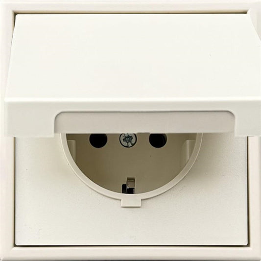 Kištukinis lizdas LIREGUS MODERN, IP44, mat.smėlio spalvos