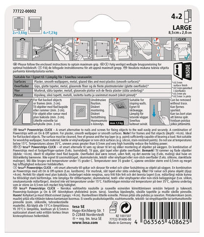 Adhesive tape Tesa Power-Strips 77722, Double-sided 0.085m x 2cm