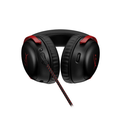 Laidinės žaidimų ausinės HyperX Cloud III, juodos/raudonos