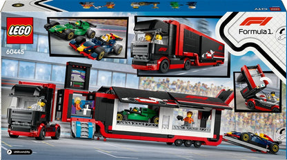 LEGO® City F1® Truck with RB20 & AMR24 F1® Cars, 1086 vnt.