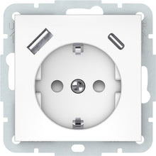 Socket outlet+A+C VILMA QR1000, white