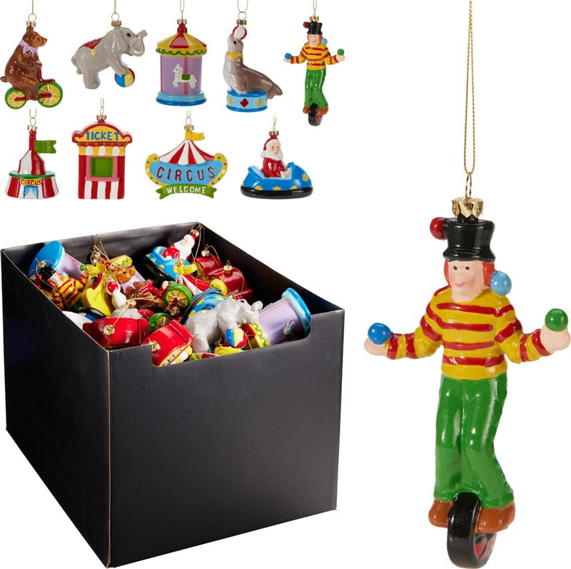 Eglutės žaisliukas Circus, įvairių spalvų, 9 cm