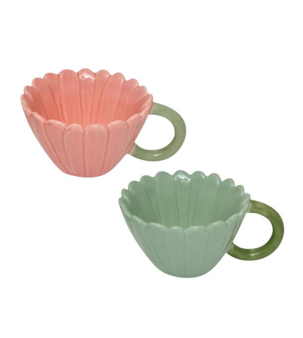 Mug, green/pink, 0.2 l