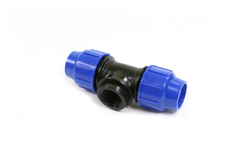 Perla T-connector for water pipe, Ø25mm x ½" with female thread, PN16