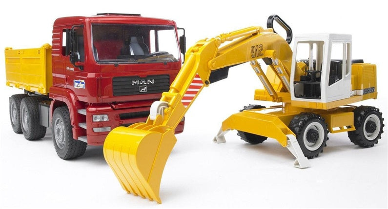 Zestaw zabawek transportowych Bruder 02751, czerwony/żółty