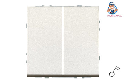 LIREGUS MODERN switch, 2-gang, champagne color