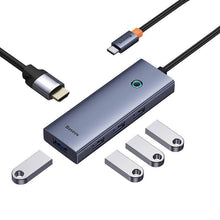 Baseus HDMI + 4 x USB 3.0 Adapter, HDMI/USB-C, 0.1m, 40 W