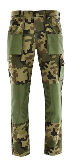 Spodnie robocze Sara Workwear, zielone, bawełna/poliester, XL