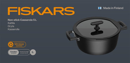 Puodas Fiskars Hard face 1075527, 5 l