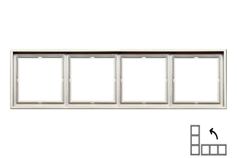Four-gang frame LIREGUS MODERN, champagne color