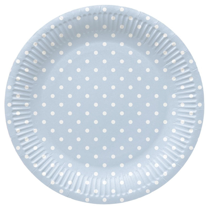 Talerze jednorazowe PAW Blue Dots, Ø 23 cm, 8 szt.