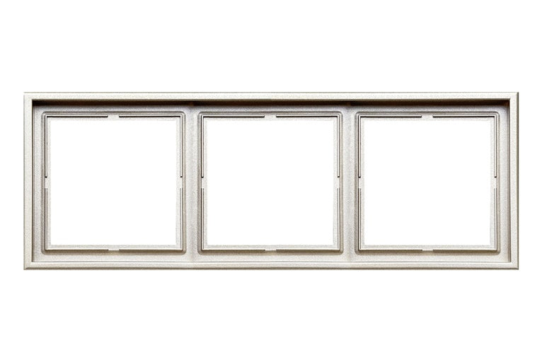 Three-gang frame LIREGUS MODERN, champagne color