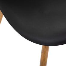 Dining chair, black/light brown, 46 cm x 52 cm x 86 cm