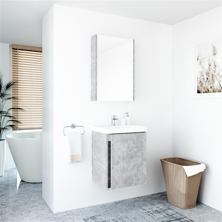 SZAFKA WISZĄCA LUSTRO SPS-50BT-PM CONCRETE