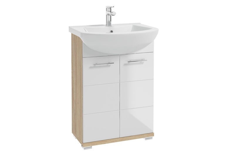 CABINET FLOOR BAR D60 WHITE/WOOD