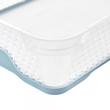 Basket Keeeper, clear/light blue, 20 x 26.5 x 7 cm