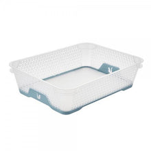 Basket Keeeper, clear/light blue, 20 x 26.5 x 7 cm