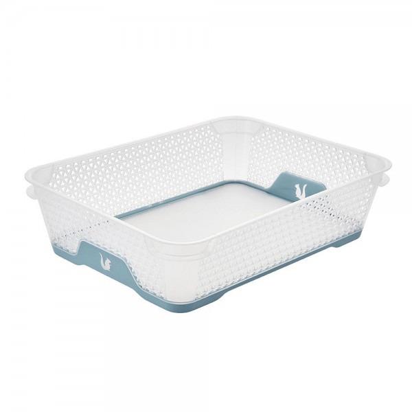 Basket Keeeper, clear/light blue, 20 x 26.5 x 7 cm