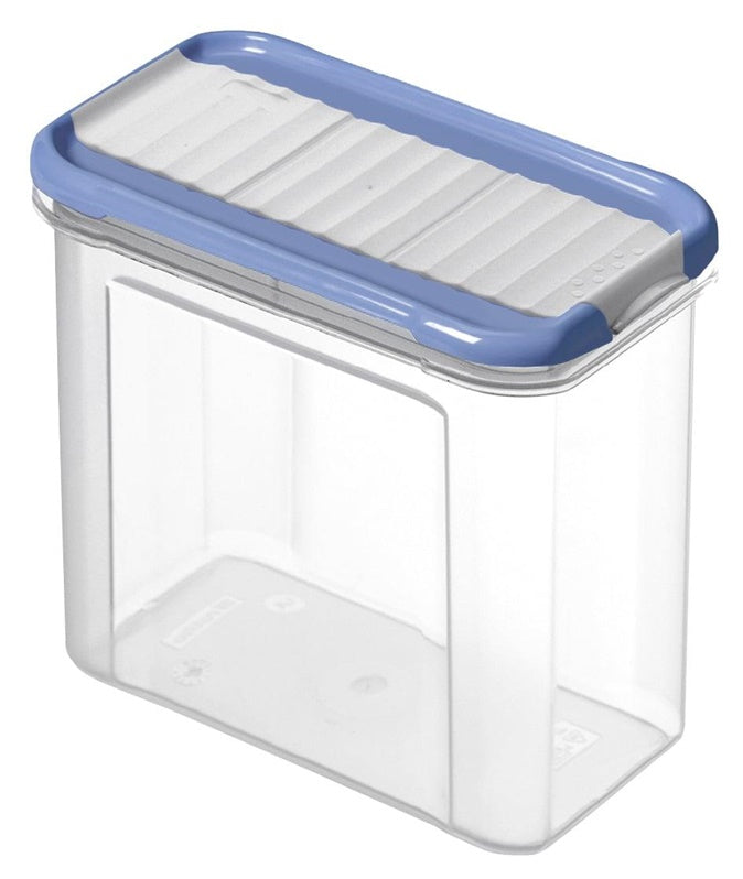Dry food jar, 1 l, clear/blue