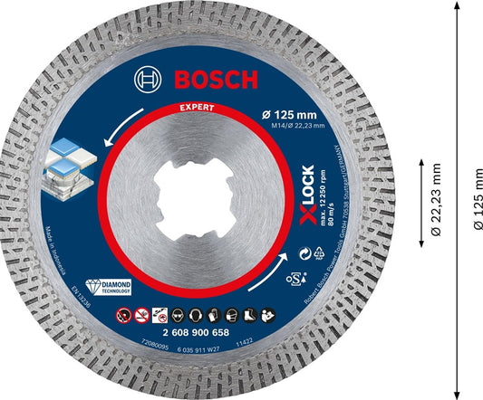 Diamond cutting disc BOSCH X-LOCK 125x1.6x10 mm