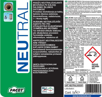 Acid neutralizing liquid for heating systems, 5 l