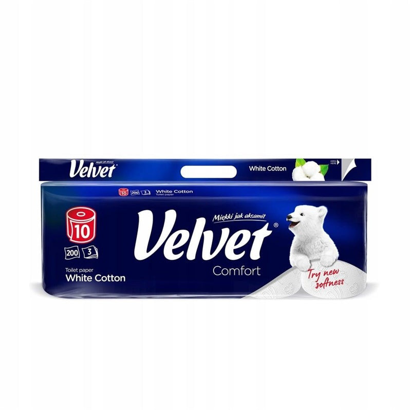 POPIER TUALET VELVET WHITE COTTON COMFOR