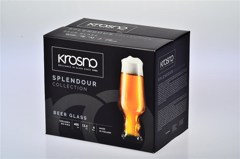 Alaus taurių komplektas Splendour, stiklas, 0.480 l, 6 vnt.