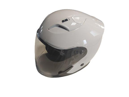 Motociklininko šalmas YM-637, M (57-58 cm), balta