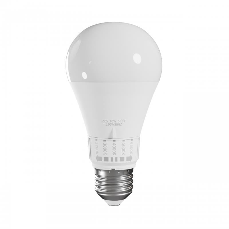 Spectrum LED Bulb, A65, E27, 10W, 1100LM, 2700-6500K, 5CCT