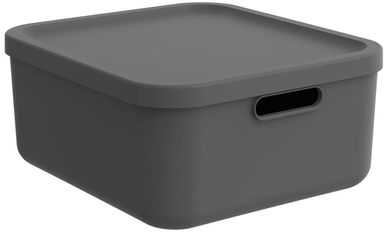 Storage box Rotho Albula, 20l, anthracite, 39.5x35.5x17.7cm