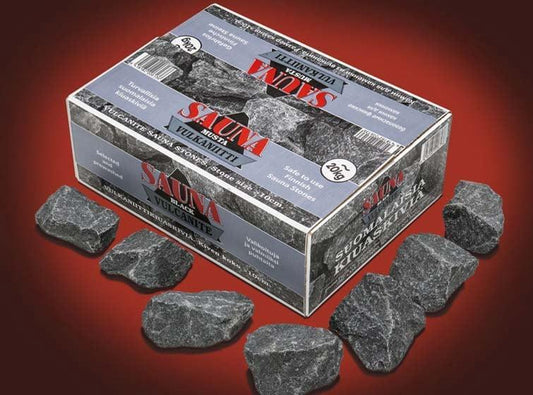 Sauna stones, black volcanite, 10 - 15 cm, 20 kg