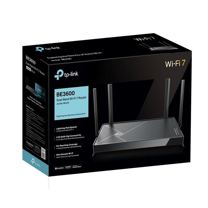 Maršrutizatorius TP-Link Archer BE230, juoda