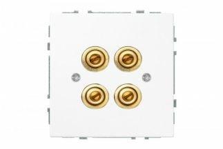 Garsiakalbių pajungimo lizdas LIREGUS MODERN, 2vt., balta
