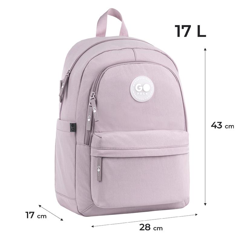 School backpack GO26-141L-2, pink, 28x17x43 cm