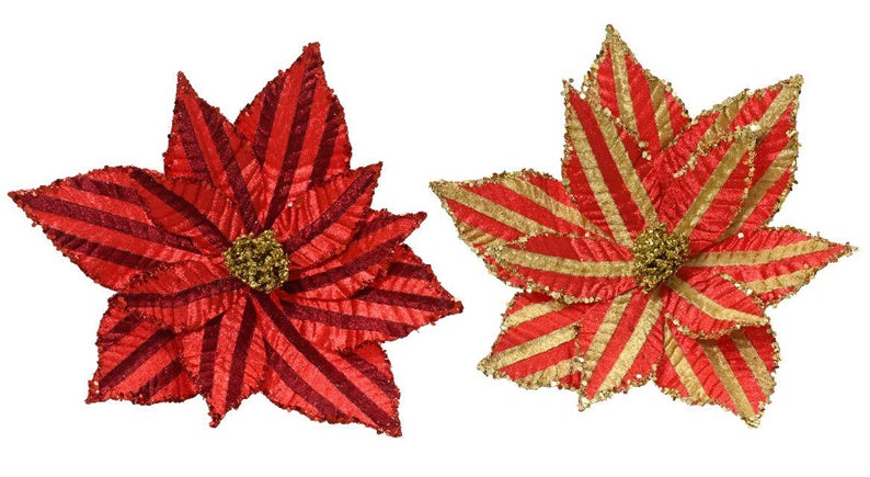 Artificial flower, poinsettia, 27 cm